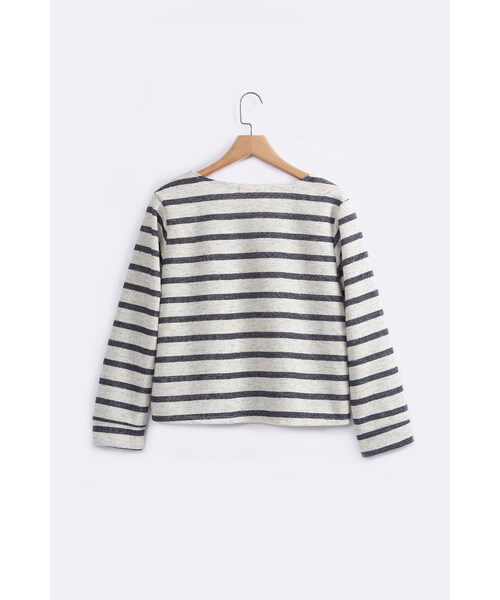 ORENDA（オレンダ）の「混色條紋好搭厚實上衣（トップス・レディース・粉色/藍/灰・F）」の11枚目の写真