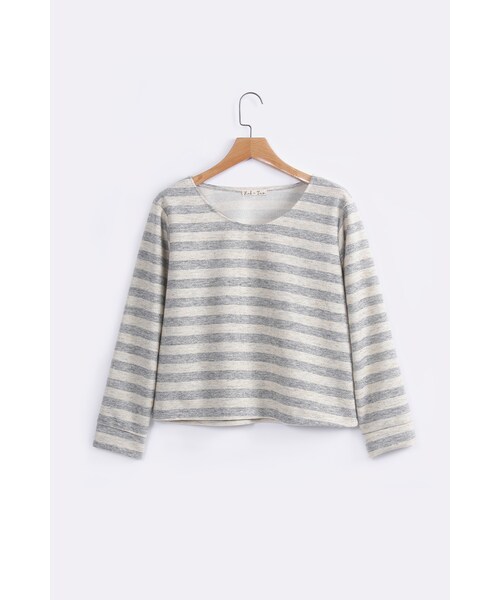 ORENDA（オレンダ）の「混色條紋好搭厚實上衣（トップス・レディース・粉色/藍/灰・F）」の19枚目の写真