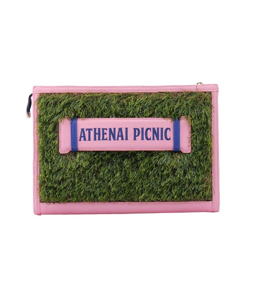 PAMEO POSE（パメオポーズ）の「【2015春新作】ATHENAI PICNIC SHIELD CLUCH（バッグ・レディース・ピンク/ベージュ・F）」の2枚目の写真