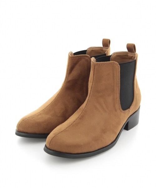 LOWRYS FARM(ローリーズファーム)の「サイドゴアショートブーツ2/mikoa(シューズ・ブラック×スウェード/ブラック×スムース/キャメル・M/L)」の3枚目の写真