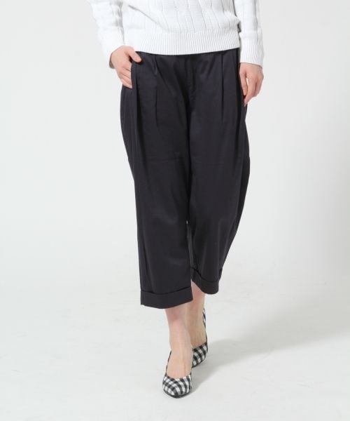 GLOBAL WORK（グローバルワーク）の「【WEB限定先行予約】ワイドテーパードパンツ（パンツ・レディース・ブラック09/ライトグレー12/ネイビー88・Ｍ/Ｌ）」の3枚目の写真