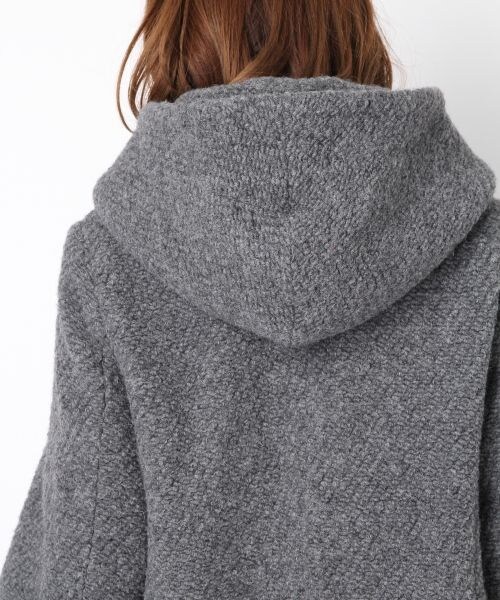 Heather（ヘザー）の「スライバーフードコート（ジャケット/アウター・レディース・ブラック/チャコールグレー・ＦＲＥＥ）」の11枚目の写真