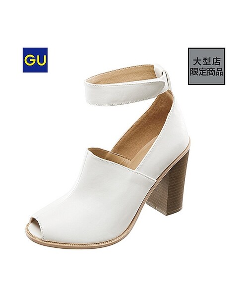 GU（ジーユー）の「（GU）ＷＯＭＥＮオープントゥブーティパンプス（WOMEN ⁄ シューズ・レディース・GRAY/WHITE/BLACK・S/L/M）」の2枚目の写真