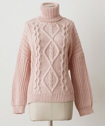 imvely | ウール混タートルネックケーブルニット(ニット/セーター)