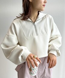 w closet（ダブルクローゼット）の「ハーフジップセーラーカラープルオーバー（その他・レディース）」
