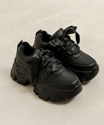 OLIVE des OLIVE | 【S/M/Lサイズ展開】リボン厚底スニーカー　ホワイト/ブラック(スニーカー)