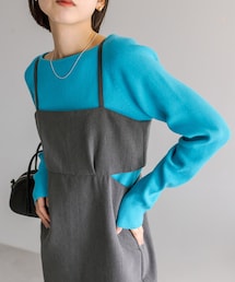 mystic | 【人気の為サイズ展開追加！】サイドスリットキャミワンピース(ワンピース)