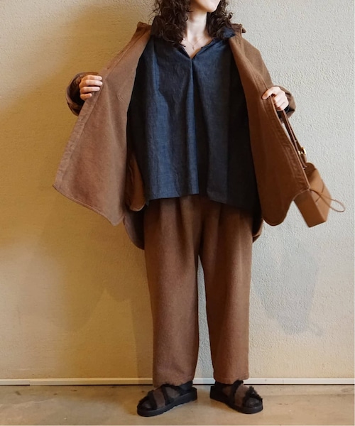 JOURNAL STANDARDLUXE コットンメルトンイージーテーパーパンツ