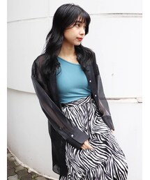 MURUA | シャイニーシアーシャツ(シャツ/ブラウス)