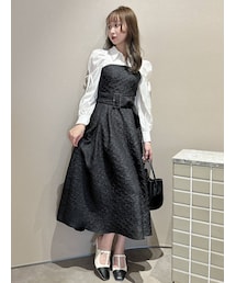 dazzlin | ブラウスレイヤードジャカードワンピース(ワンピース)