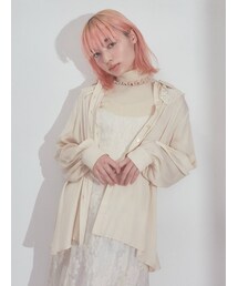 merry jenny | satinレースカラーフレアチュニック(チュニック)