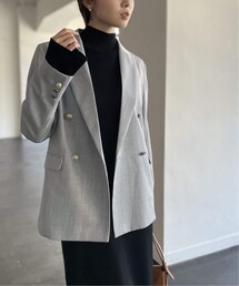 Noble（ノーブル）の「《追加》プレーンピークドラペルダブルジャケット 2（ジャケット/アウター）」