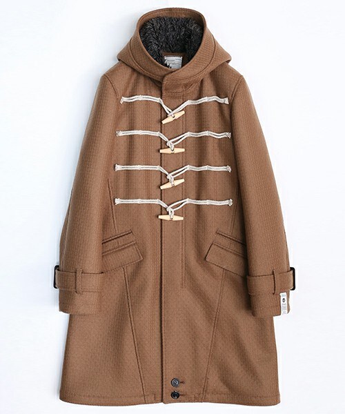 SHAREEF(シャリーフ)の「【men's FUDGE/Men's JOKER掲載】 LONG DUFFLE COAT(ジャケット/アウター・メンズ・KHK/CML/BLK・1/2)」の1枚目の写真