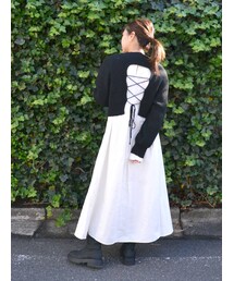 Ungrid | バックレースアップニットセットワンピース(ワンピース)