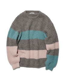 FLAGSTUFF（フラグスタフ）の「MULTI STRIPE SWEATER（ニット/セーター）」