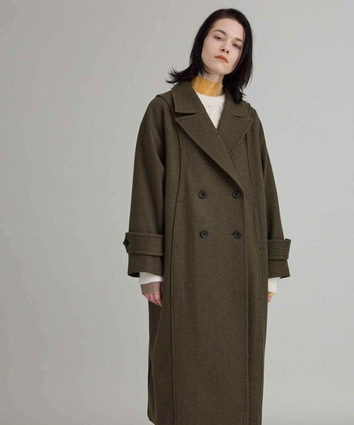 PUBLIC TOKYO（パブリックトウキョウ）の「パイピングコクーンオーバーコート（その他アウター・レディース・BLK/KHK・FREE）」の2枚目の写真