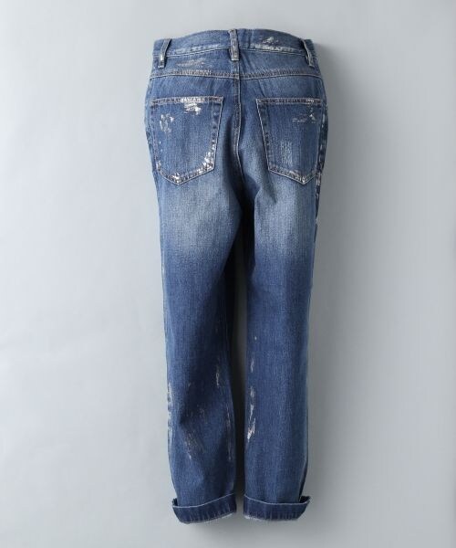 JEANASIS(ジーナシス)の「USEDクラッシュデニム(パンツ・レディース・ライトインディゴブルー/インディゴブルー・S/M)」の3枚目の写真
