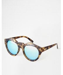 Le Specs | Le Specs Neo Noir Mirrored Sunglasses - Brown tort/blue mirr(サングラス)