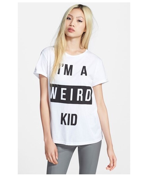 MINK PINK（ミンクピンク）の「MINKPINK 'Weird Kid' Tee（Tシャツ/カットソー・レディース・White・Regular Large/Regular Medium/Regular X-Small/Regular Small）」の2枚目の写真