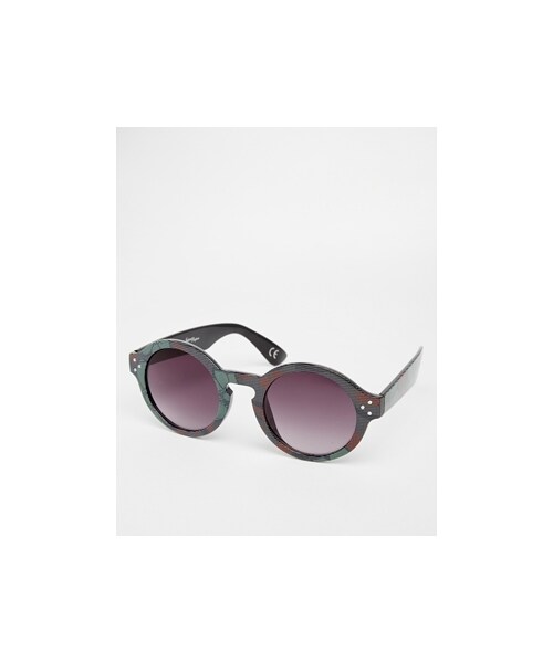 Jeepers Peepers(ジーパーズピーパーズ)の「Jeepers Peepers Round Sunglasses - Black(サングラス・メンズ・Black・One Size)」の1枚目の写真
