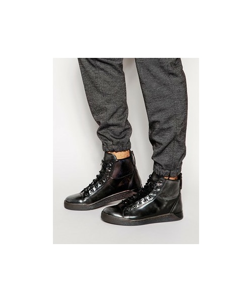 diesel black trainers