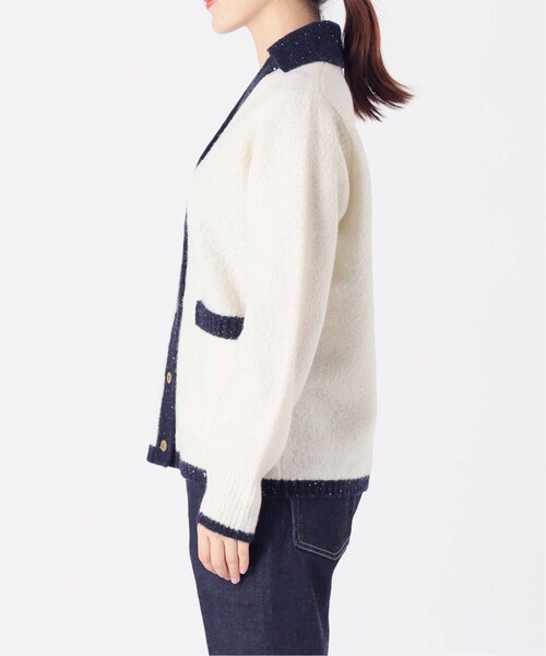 IENA LA BOUCLE AMERICAN DREAMS Vネックニット IENA LA BOUCLE AZZURRA 総針Vネックプルオーバー（ニット