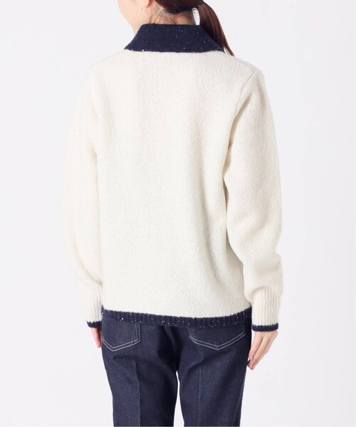 IENA LA BOUCLE AMERICAN DREAMS Vネックニット IENA LA BOUCLE AZZURRA 総針Vネックプルオーバー（ニット