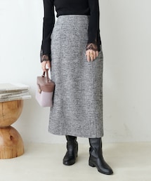 natural couture | ヘリンボーンツィードナロースカート(スカート)