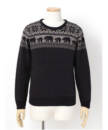 SEVENDAYS=SUNDAY | Men's アクリルウール ジャカードプルオーバー SNOW(トップス)