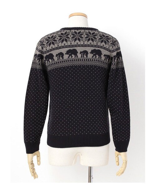 SEVENDAYS=SUNDAY（セブンデイズサンデイ）の「Men's アクリルウール ジャカードプルオーバー SNOW（ニット・セーター・メンズ・グレー/ネイビー・S/M/L）」の5枚目の写真