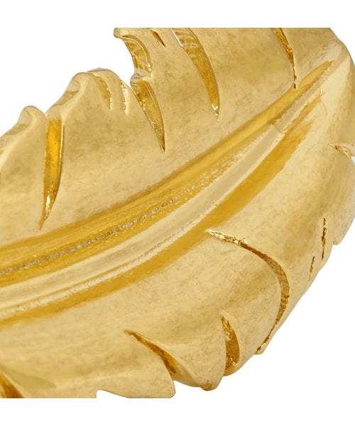 Alexander McQueen（アレキサンダーマックイーン）の「Alexander McQueen Gold-Plated Feather Cufflinks（カフリンクス・メンズ・Gold・One Size）」の6枚目の写真