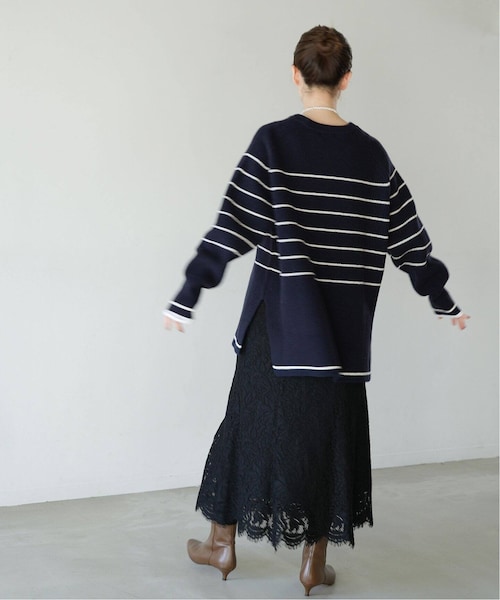 IENA(イエナ)の「ウールナイロン畦ボーダープルオーバー(その他・ナチュラル/フリー)」の11枚目の写真