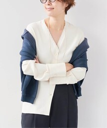 タグ付きRIAM plage 24SS ノーカラーシャツ　R'IAM plage（プラージュ）の「《予約》【R'IAM】 ノーカラー シャツ