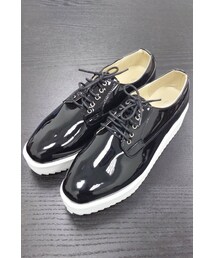 Shalex | Black Wedge Brogue(ドレスシューズ)