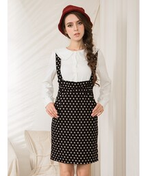 Shalex | Polka Dot Dungaree Dress(ワンピース)