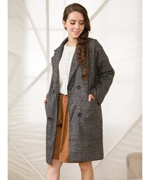 Shalex | Shalex Double Breasted Coat In Check(その他アウター)