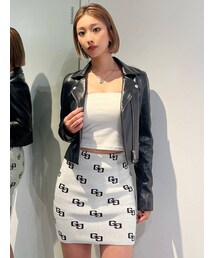 GYDA | フェイクレザー ショートライダースジャケット(ライダースジャケット)