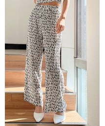 GYDA | 【セットアップ着用可】サテンプリーツワイドパンツ(その他パンツ)