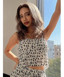 GYDA | 【セットアップ着用可】double lineサテンプリーツビスチェ(キャミソール)