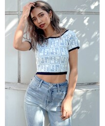 GYDA | GG TILE PATTERN SHORTニットトップス(ニット/セーター)