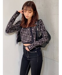 GYDA | GG TILE PATTERN ニットカーディガン(カーディガン/ボレロ)