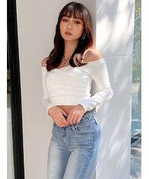 GYDA | カシュクールオフショルショートトップス(Tシャツ/カットソー)