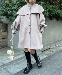 piko シーマリー cccmalie ツイードケープコートジャケット piko様専用 シーマリー cccmalie ツイードケープコートジャケット