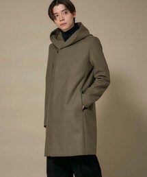 STUDIOUS限定カシミヤ混メルトンフーデッドコート