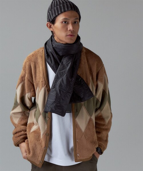 BURLAP OUTFITTER（バーラップアウトフィッター）の「Burlap Outfitter PRIMALOFT保暖絎縫圍巾（その他・メンズ・黑色/沙膚色/軍綠色・黑色/沙膚色/軍綠色）」の7枚目の写真