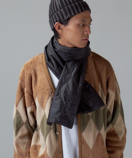 BURLAP OUTFITTER（バーラップアウトフィッター）の「Burlap Outfitter PRIMALOFT保暖絎縫圍巾（その他・メンズ・黑色/沙膚色/軍綠色・黑色/沙膚色/軍綠色）」の5枚目の写真