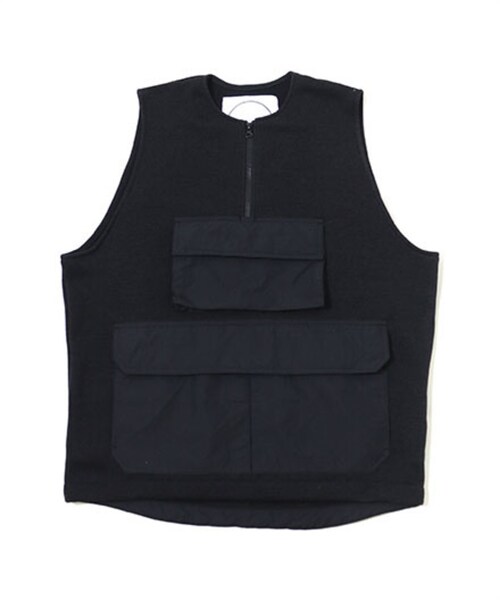 BURLAP OUTFITTER（バーラップアウトフィッター）の「Burlap Outfitter 針織刷毛拼接背心（その他・メンズ・黑色/BLACK/燕麥色/OATMEAL・黑色/BLACK/燕麥色/OATMEAL）」の2枚目の写真