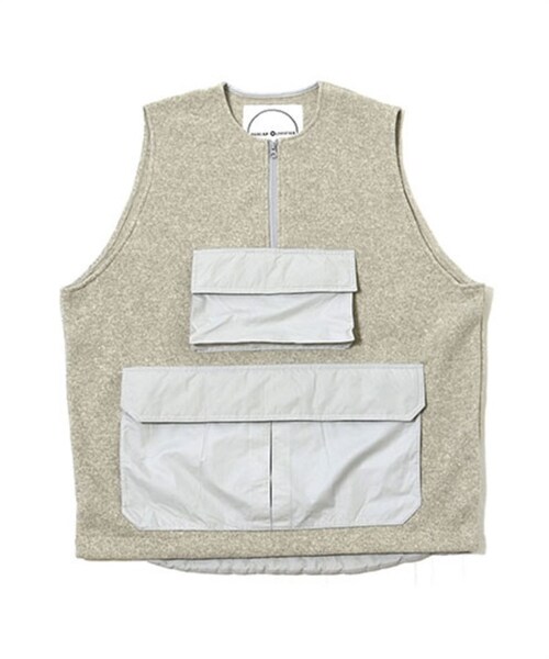 BURLAP OUTFITTER（バーラップアウトフィッター）の「Burlap Outfitter 針織刷毛拼接背心（その他・メンズ・黑色/BLACK/燕麥色/OATMEAL・黑色/BLACK/燕麥色/OATMEAL）」の3枚目の写真