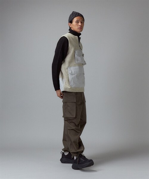 BURLAP OUTFITTER（バーラップアウトフィッター）の「Burlap Outfitter 針織刷毛拼接背心（その他・メンズ・黑色/BLACK/燕麥色/OATMEAL・黑色/BLACK/燕麥色/OATMEAL）」の12枚目の写真