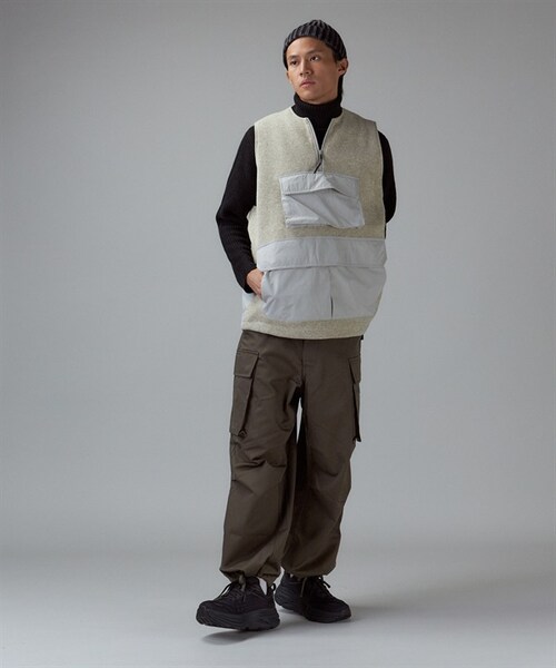 BURLAP OUTFITTER（バーラップアウトフィッター）の「Burlap Outfitter 針織刷毛拼接背心（その他・メンズ・黑色/BLACK/燕麥色/OATMEAL・黑色/BLACK/燕麥色/OATMEAL）」の11枚目の写真